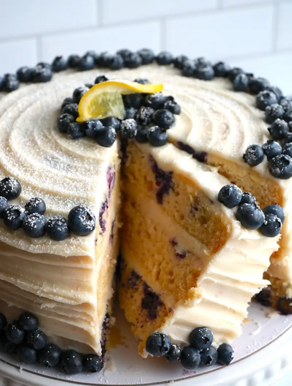 Italian Lemon Blueberry Cake